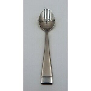 Oneida Stainless Flatware Mercer (Satin) Frosted Slotted Serving Spoon